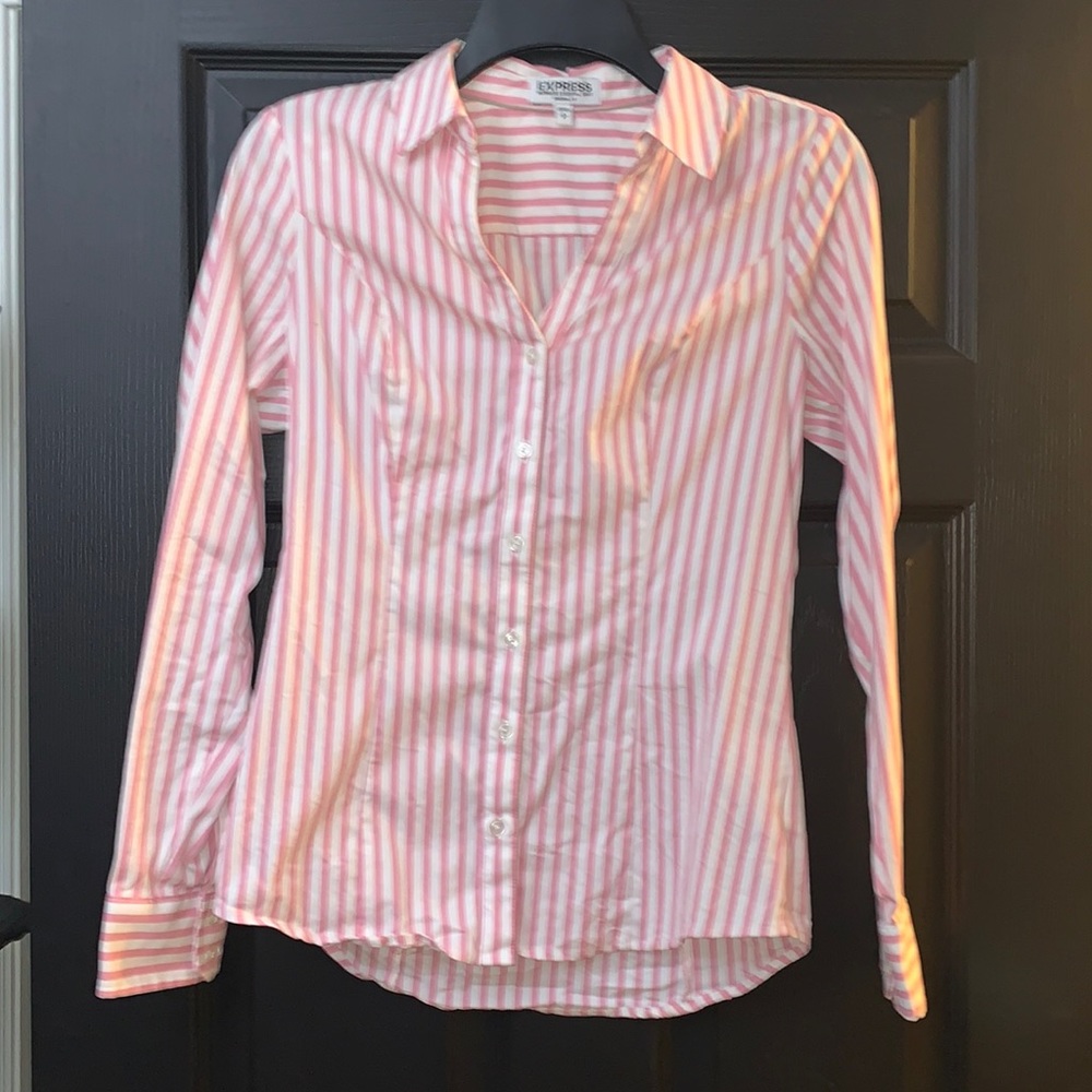 Pinstripe Fitted Button Down